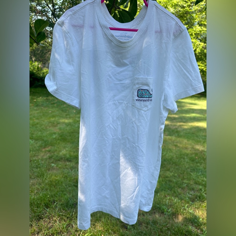 Vineyard Vines Women's | Bright White T-Shirt‎ with Lacrosse Logo | SZ Small
